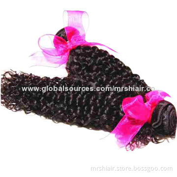 Brazilian hair unprocessed Jerry curl human virgin hair extension, dark hair